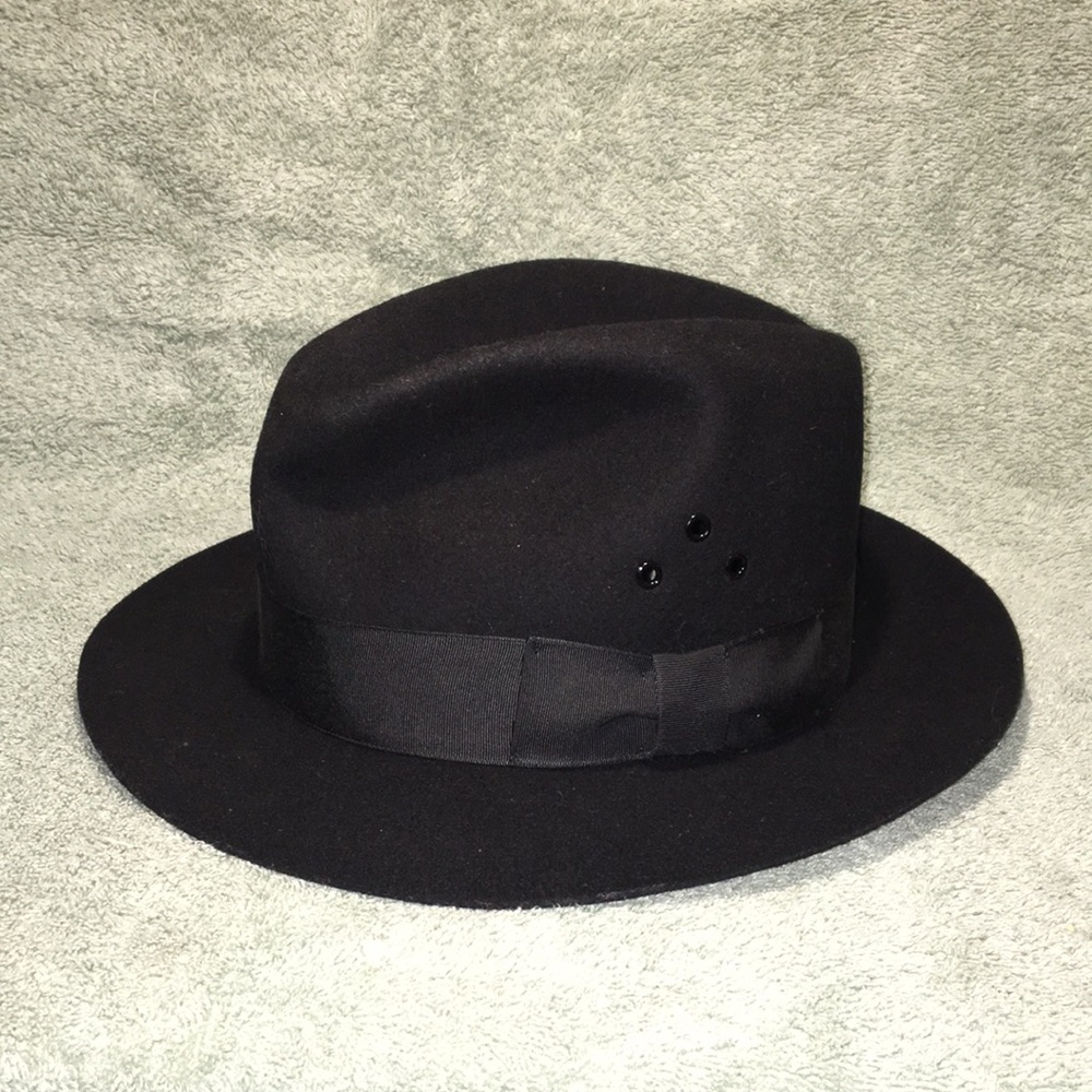 Black Wool short brim Fedora USA WPL 5923